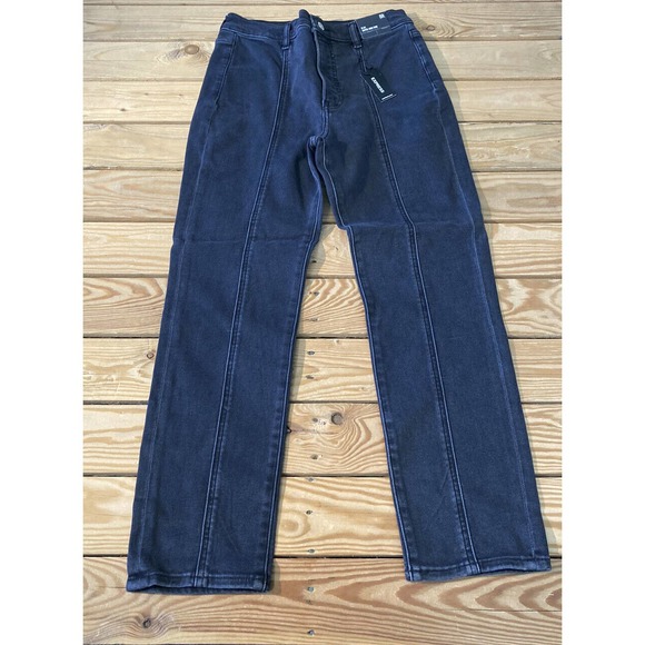 NWT Express Super High Rise Slim Jeans Size 8 Women’s Black MSRP $80